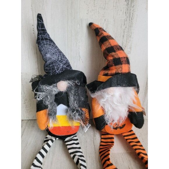 Halloween plush gnome Shelf sitting which candy corn set home decor - Picture 7 of 8
